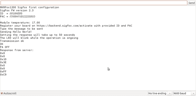 Serial monitor, positive server response