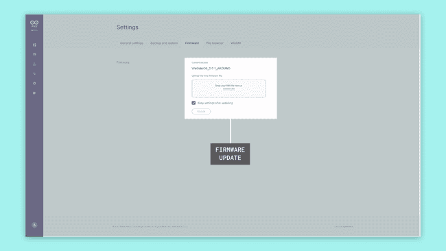 WisGate gateway dashboard settings page