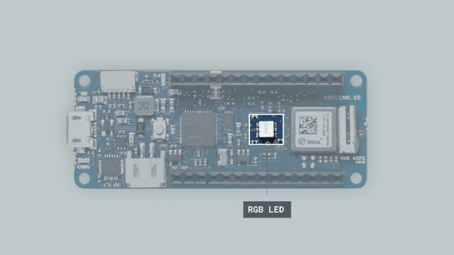 The RGB on board the MKR WiFi 1010 board.