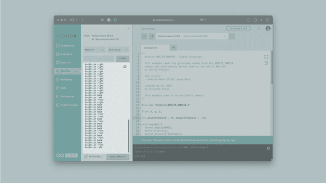 Serial Monitor output.