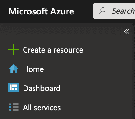 Click on Create a resource.