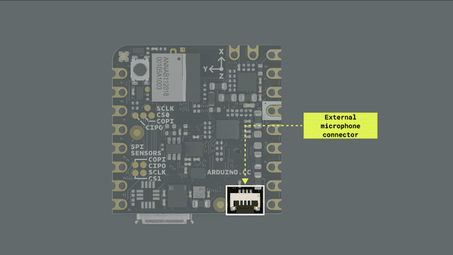 Nicla Voice onboard ZIF connector