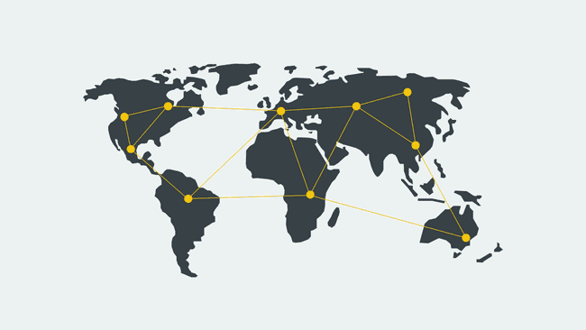 A world connected by cables.