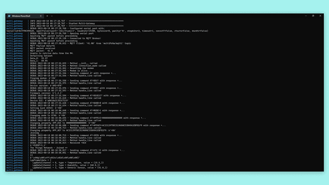 Multi-Protocol Gateway Run Log