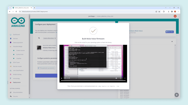 Nicla Voice firmware generation